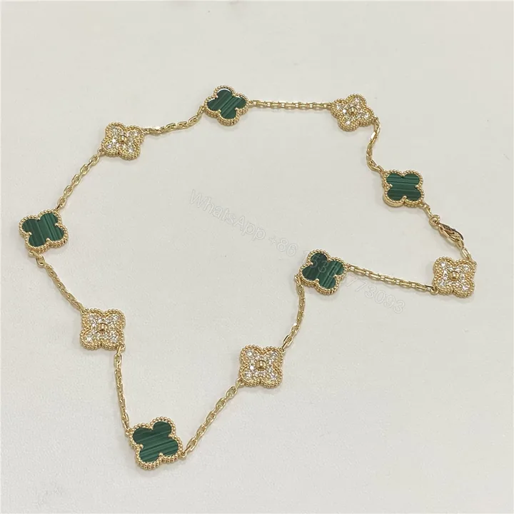 View 1 of Van Cleef Vintage Necklace 10 Motif Green Diamond VCARO9J400
