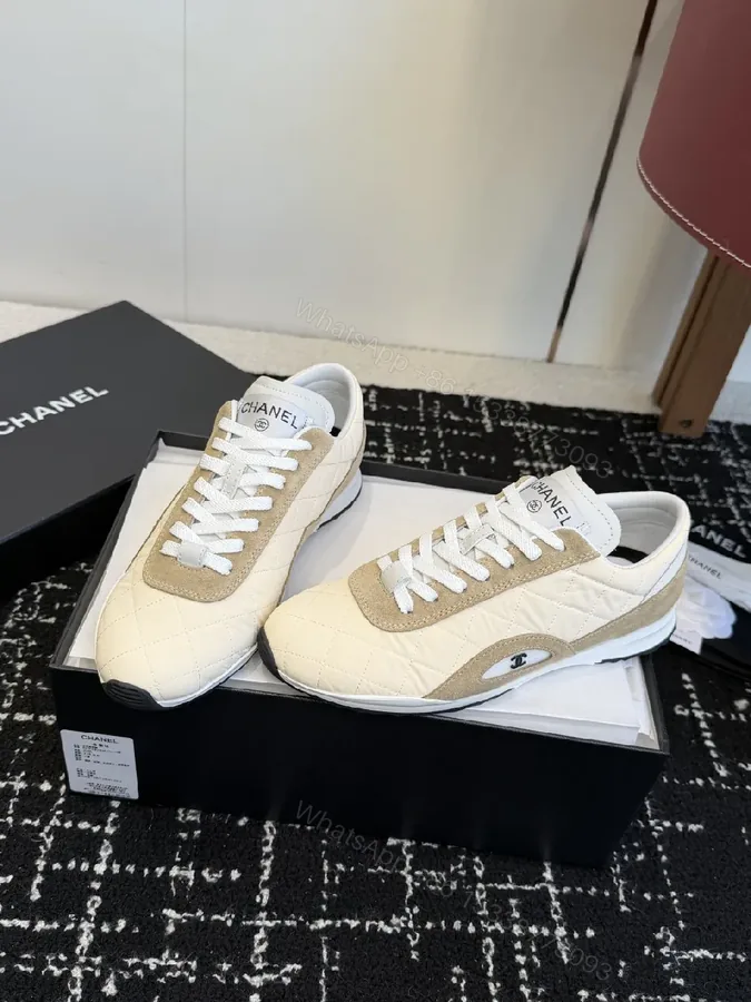 View 1 of Quilted Leather Sneaker: Luxe Chanel-Inspired Comfort Shoes