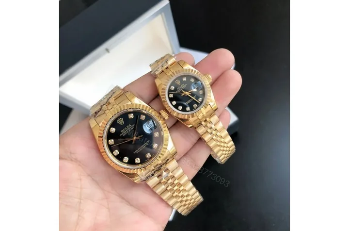 View 1 of Replica Rolex Datejust RG/RG Jub Black/Dial 36/28 mm