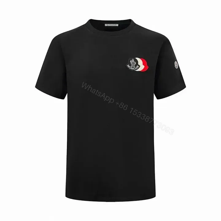 View 1 of Monochrome Crew Tee with Subtle Logo Detailing