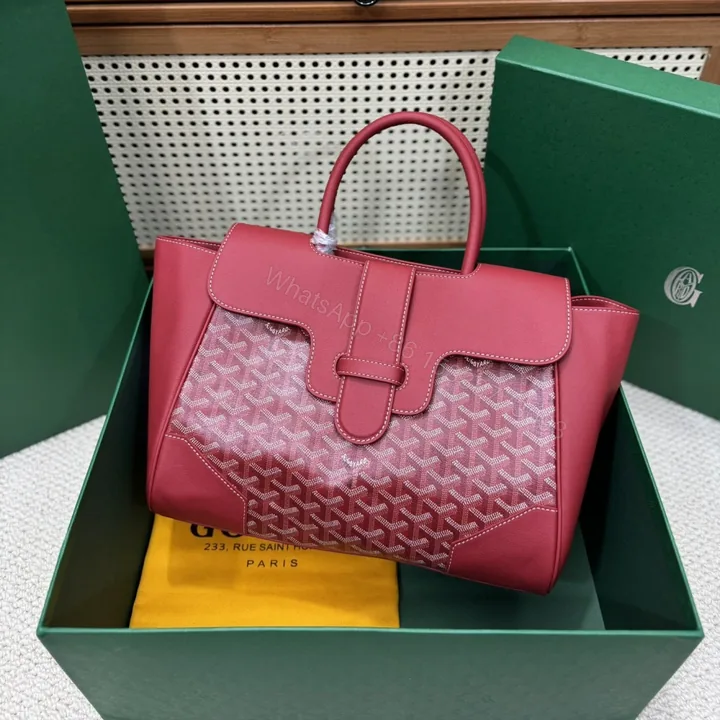 View 1 of 高仿Goyard*SAIGOC4手提托特包雙拼紅色大號免檢版