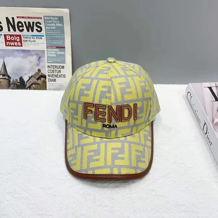 View 1 of Fendi-Inspired Monogram Cap: Luxury Street-Style Baseball Hat