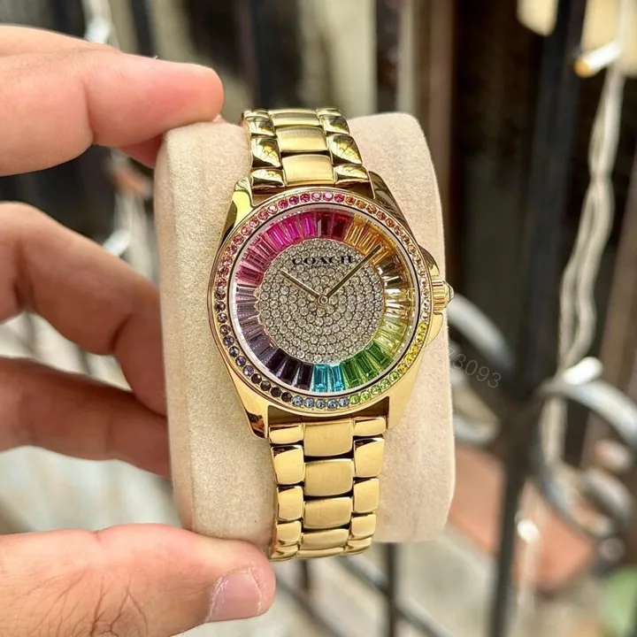 View 1 of Coach Greyson Rainbow Crystal 36mm Quartz Watch