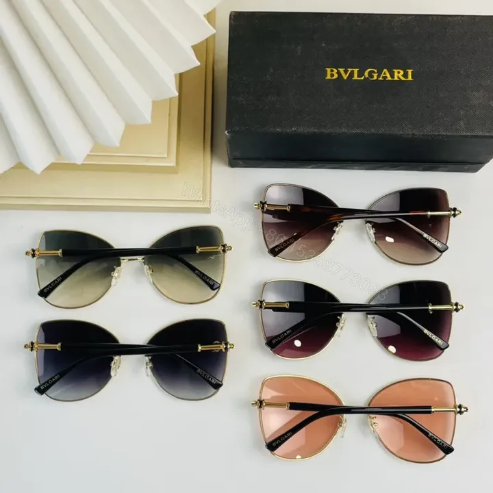 View 1 of BVLGARI Aviator Sunglasses - Luxury Metal & Acetate, 100% UV Protection