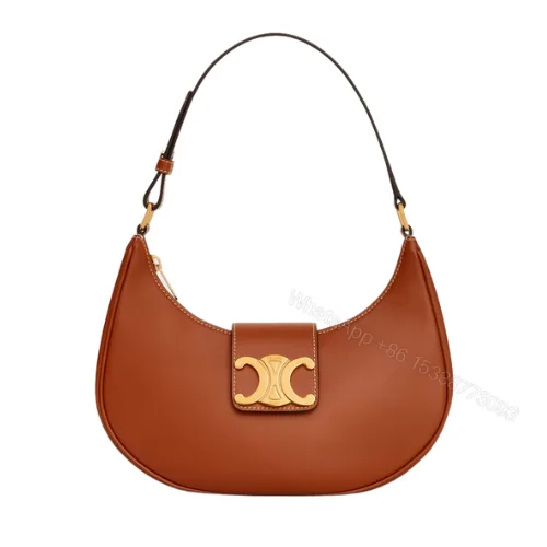 View 1 of CELINE AVA TRIOMPHE SOFT BAG IN SMOOTH CALFSKIN TAN