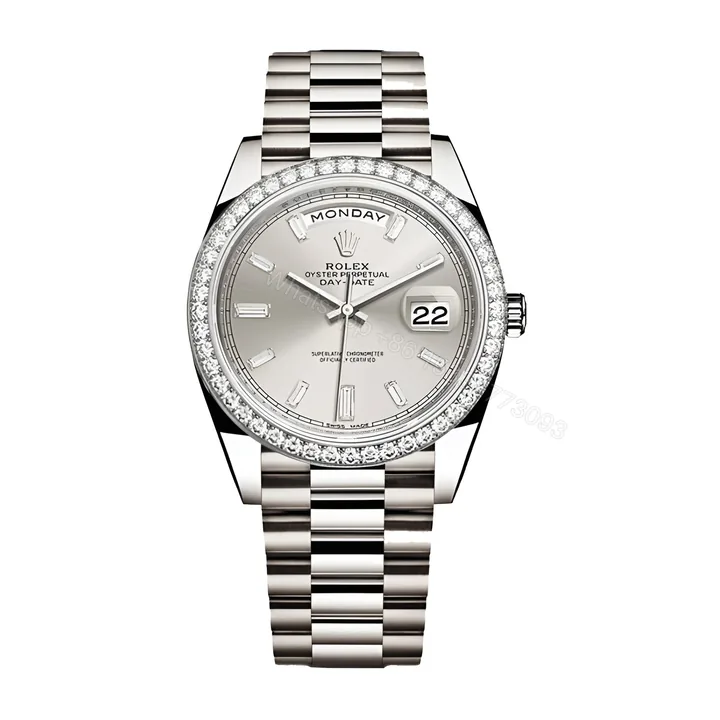 View 1 of Rolex Day-Date 228349RBR Diamond Bezel Sundust Dial Replica