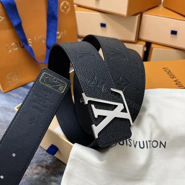 View 1 of Refined Leather Belt – Monogram Buckle, Everyday Luxury Belt