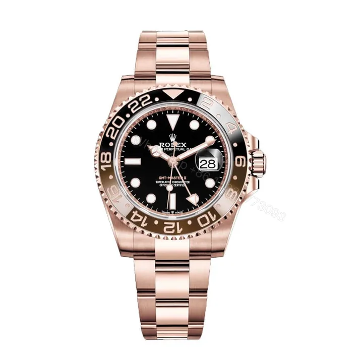 View 1 of Rolex GMT-Master II 126715CHNR-0001 Super Clone : Everose Gold Root Beer 40mm Oyster