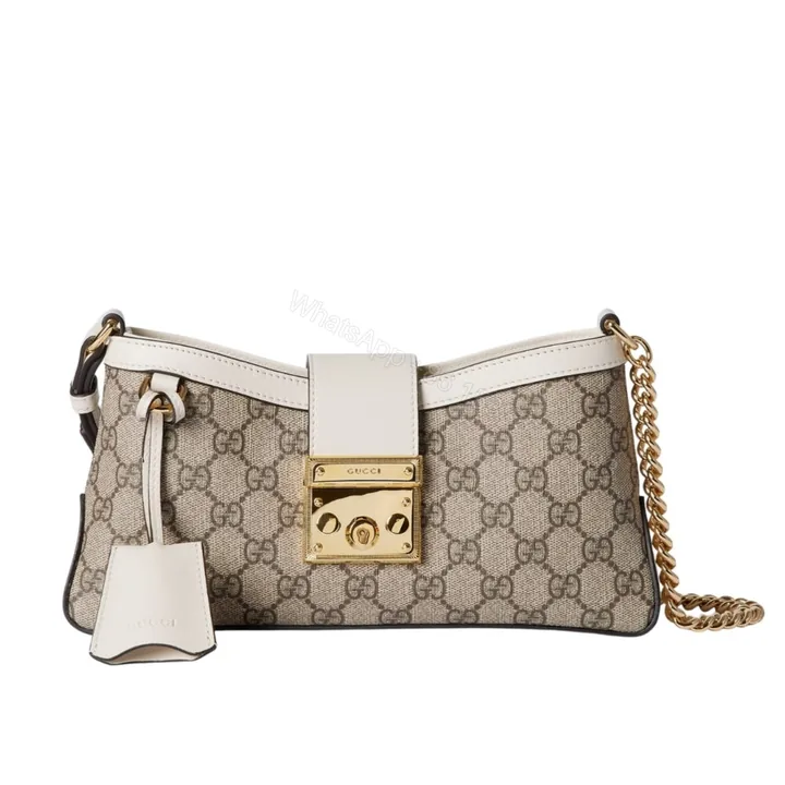 View 1 of Gucci Padlock Small Shoulder Bag White 25Cm 811705 KHNKG 9761