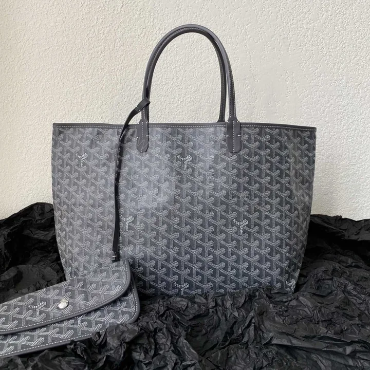 View 1 of 高仿Goyard*STLOUID滿印Tote購物袋灰色中號免檢版