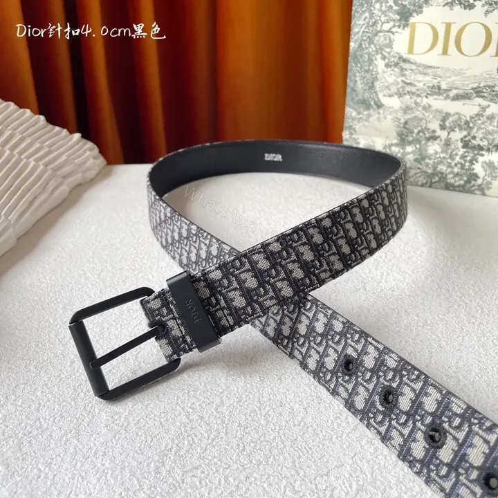 View 1 of Monochrome Jacquard Belt with Luxe Hardware