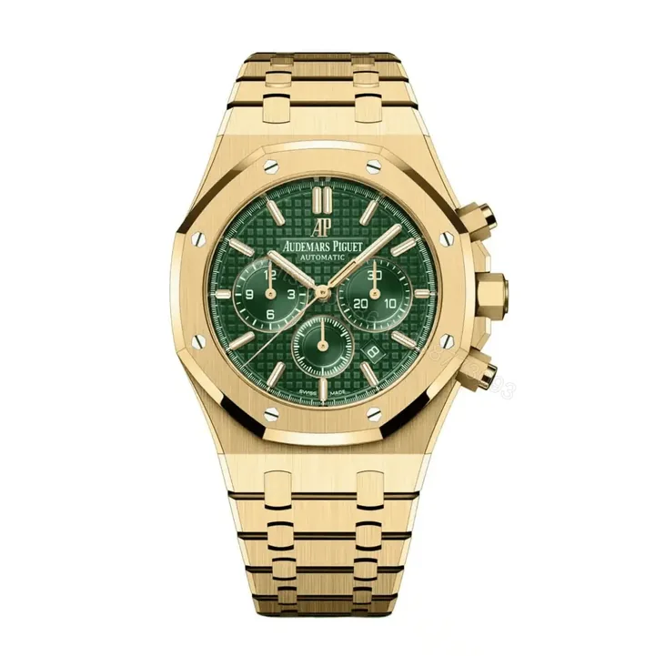 View 1 of Audemars Piguet Yellow Gold with Green Dial Replica