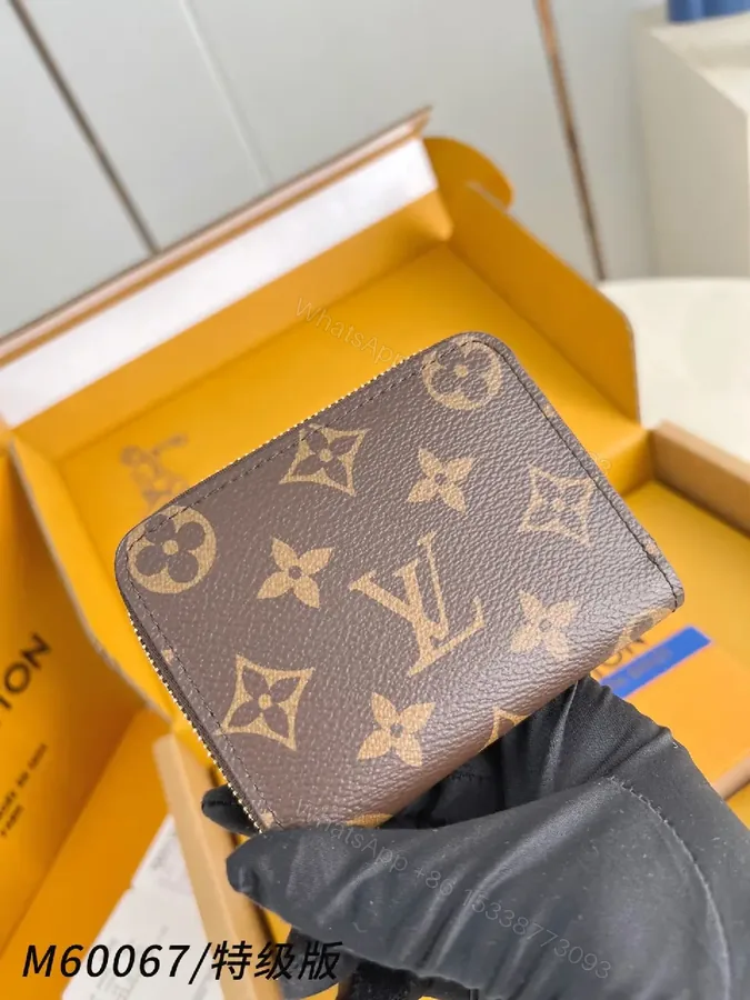 View 1 of Monogram Wallet: Compact Luxury, Zippered, Slim Carry