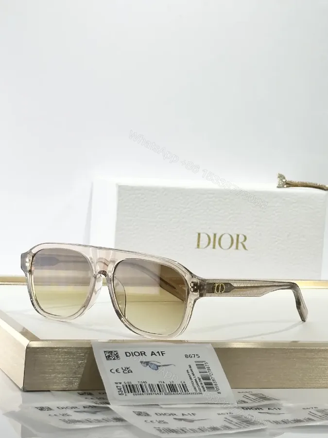 View 1 of Translucent acetate Sunglasses with Gradient Lenses, Mid-Size, Unisex