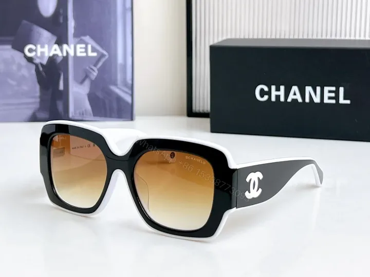 View 1 of Two-Tone Bold Square Sunglasses with Gradient Lenses, Luxury Casual Eyewear
