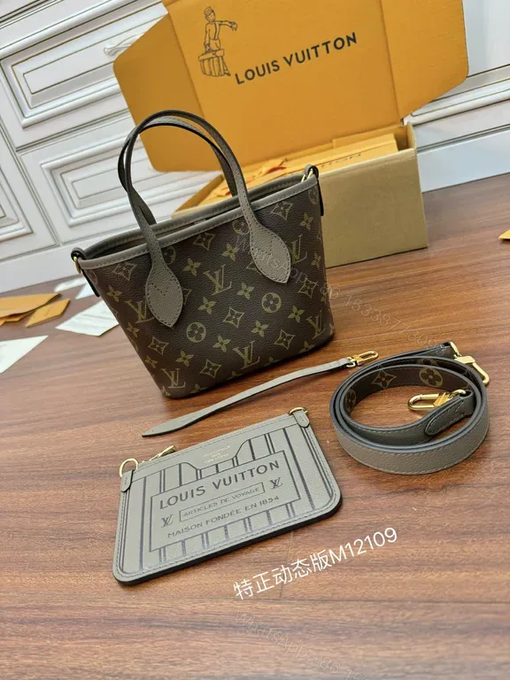 View 1 of Monogram Mini Tote: Luxe LV-Inspired, Gold Accents, Crossbody Ready
