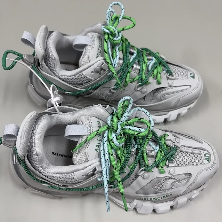 View 1 of Grey-Green Chunky Trail Sneakers | Breathable Mesh, Cushioned Comfort, Everyday Versatility