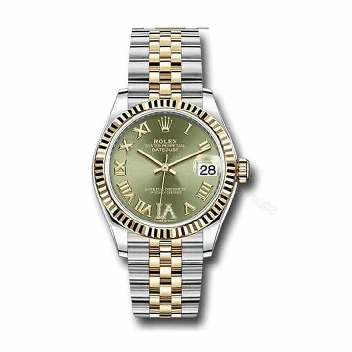 View 1 of Rolex Datejust 41 126334 Super Clone: Steel Green Dial Jubilee 41mm