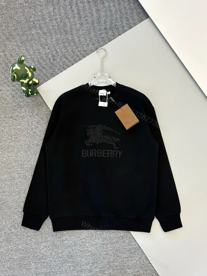 View 1 of Black Silk-Edge Embellished Crewneck Knit Sweater, Men