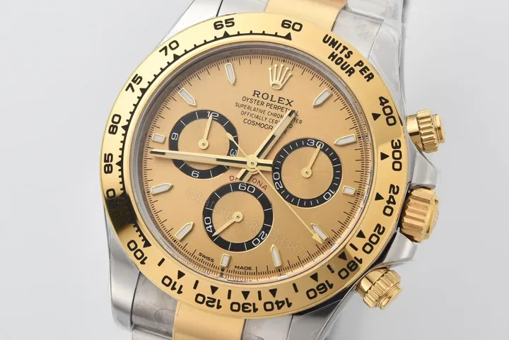 View 1 of Clean Factory Clean Factory Clean Rolex Daytona Two-Tone Black Dial