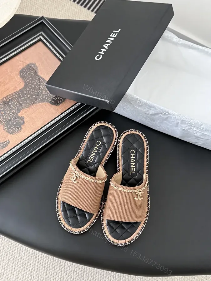 View 1 of Knit-Trim Slides: Elevated Everyday Chic, Luxury Comfort