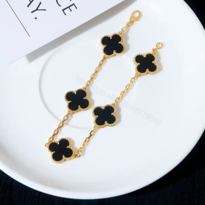 View 1 of 高仿首飾VanCleef&Arpels*RA41300黑瑪瑙黃金手鏈