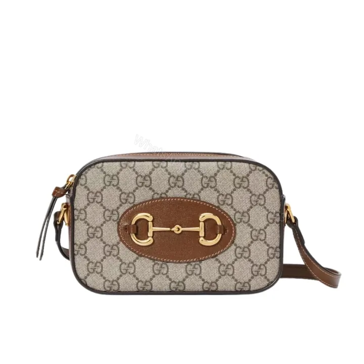 View 1 of Gucci Horsebit 1955 Mini Shoulder Bag Beige And Ebony 18Cm ‎760196 92TCG 8563