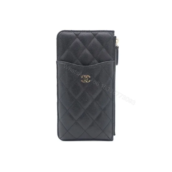 View 1 of Chanel CO-CO Mini Pouch Wallet Gold Hardware Black 20Cm