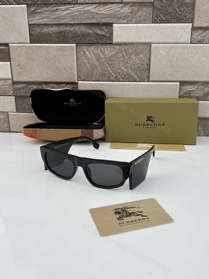 View 1 of First Copy Burberry Black Square Unisex Sunglasses UV Protection Premium Quality Trending Style
