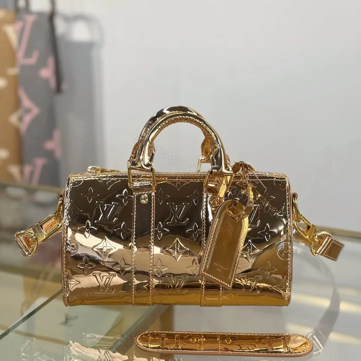 View 1 of Louis Vuitton Limited Edition Gold Monogram Miroir Speedy 30 bag