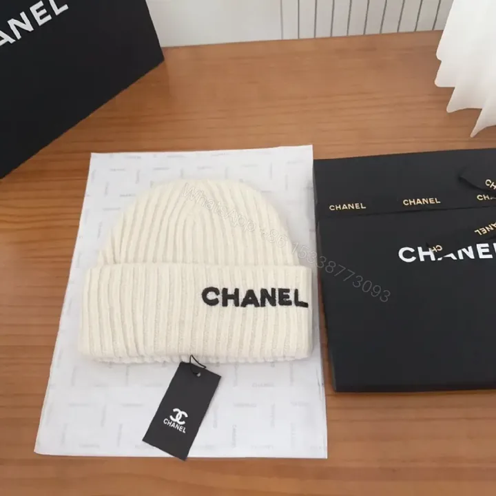View 1 of Minimal Knit Beanie with Couture-Style Branding