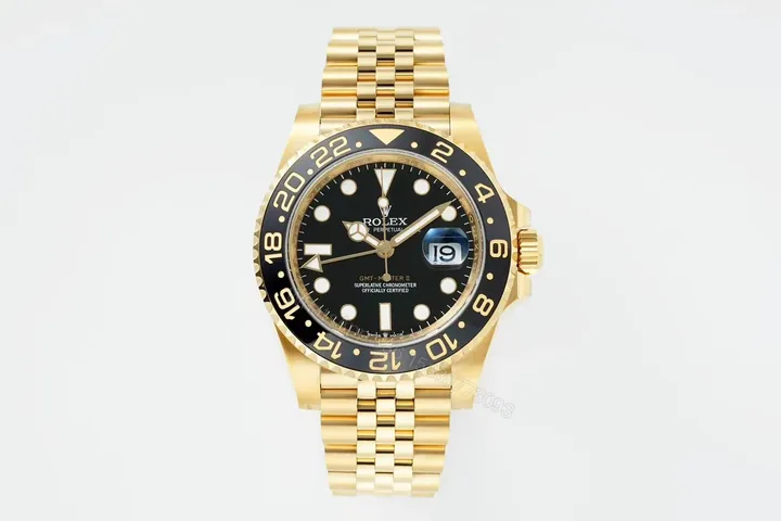 View 1 of EW Factory Clean Factory EWE V5 Gold GMT Black Bezel Watch