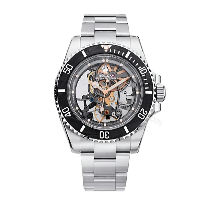 View 1 of Rolex Oyster Perpetual 114200 Skeleton Dial Replica