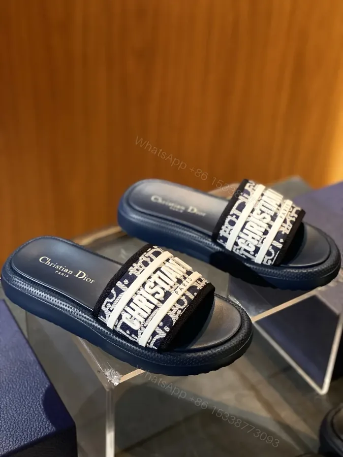 View 1 of Bold Graphic-Stripe Slides with All-Day Comfort