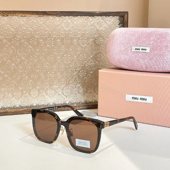 View 1 of Chic Tortoise Sunglasses â€“ Premium Acetate, UV400, Miu Miu