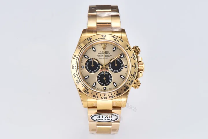 View 1 of JF Factory Clean Factory CLEAN Rolex Daytona Gold Panda Dial Watch