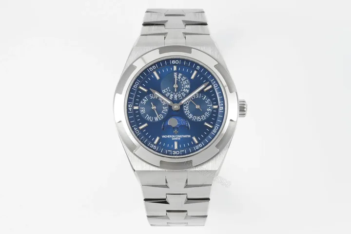View 1 of GS Factory Vacheron Constantin Overseas Perpetual Calendar 4300V Series Watch – Blue Dial, Stainless Steel Case and Bracelet, Automatic Movement with Moon Phase