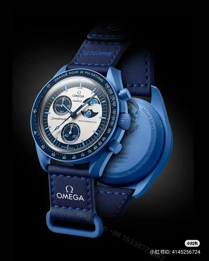 View 1 of Swatch x Omega Blue