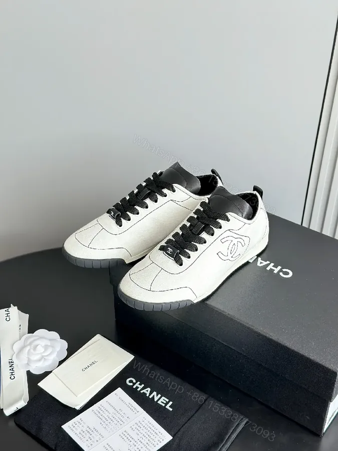 View 1 of Black Leather-Trim Modern Luxe Sneakers with Comfort Fit