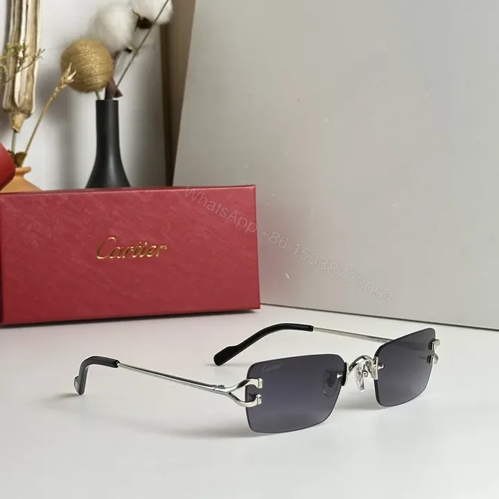 View 1 of Cartier-inspired Metal Sunglasses: Gradient UV400, Unisex