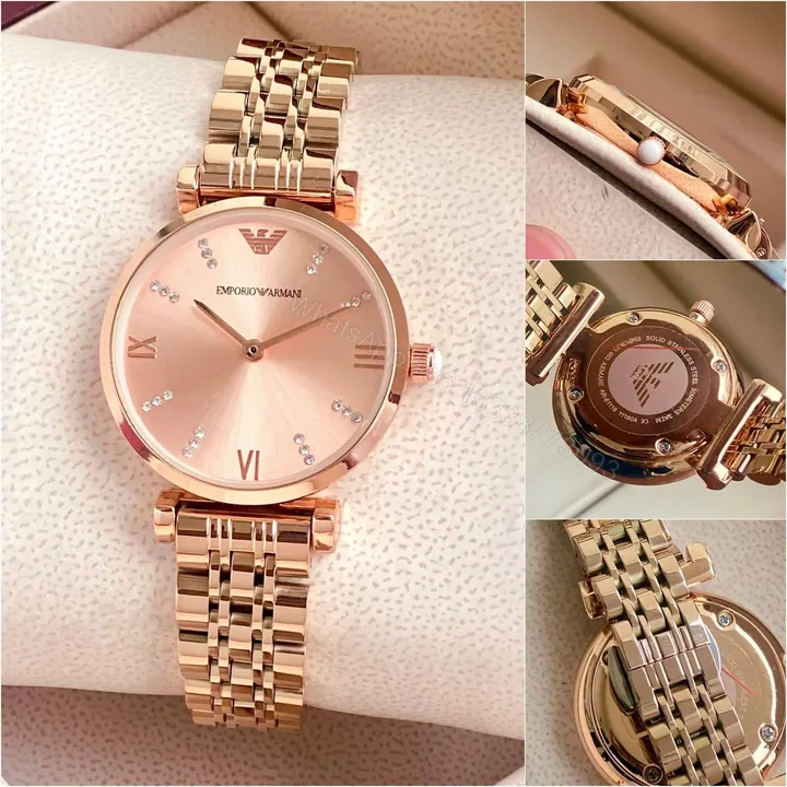 View 1 of Emporio Armani Rose Gold Diamond Dial