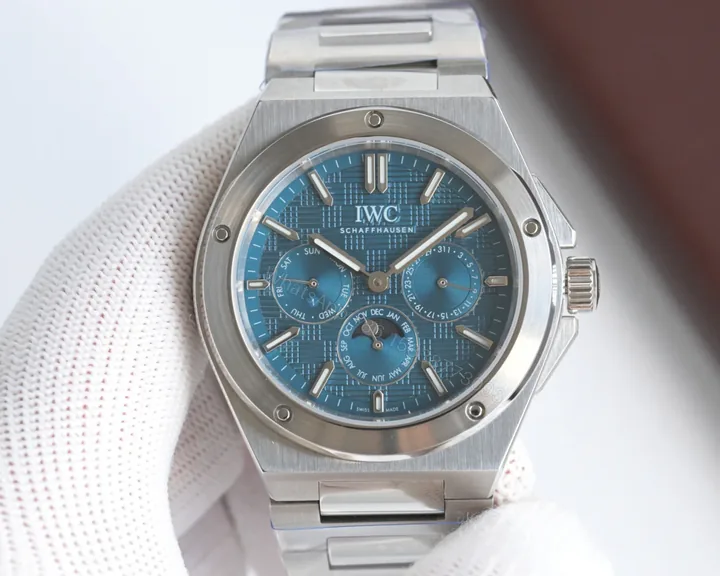 View 1 of IWC Ingenieur Perpetual Calendar Stainless Steel Blue Dial IW3449-03