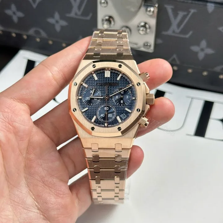 View 1 of Audemars Piguet Royal Oak 26240 Rose Gold Super Clone Blue Dial