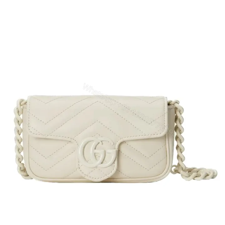 View 1 of Gucci GG Marmont Belt Bag White 16Cm 739599 UM8KV 1000