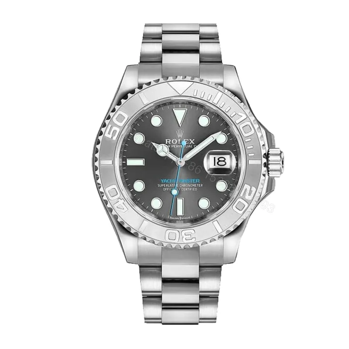 View 1 of Rolex Yacht-Master 116622-0003 Super Clone : Platinum & Rhodium Dial 40mm