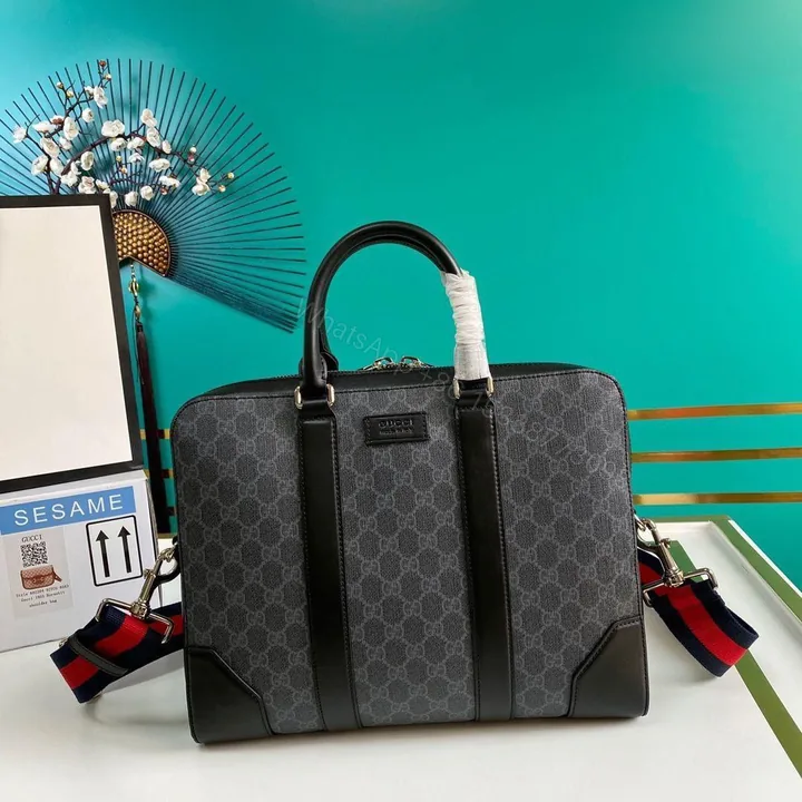 View 1 of MEDIUM GG BRIEFCASE WITH TAG