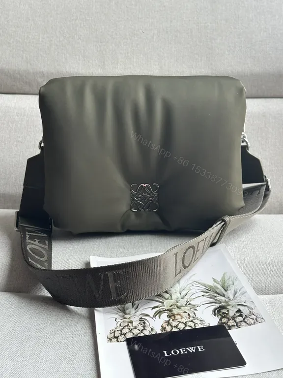 View 1 of Olive LOEWE Nylon Crossbody: Refined Everyday Luxury Bag