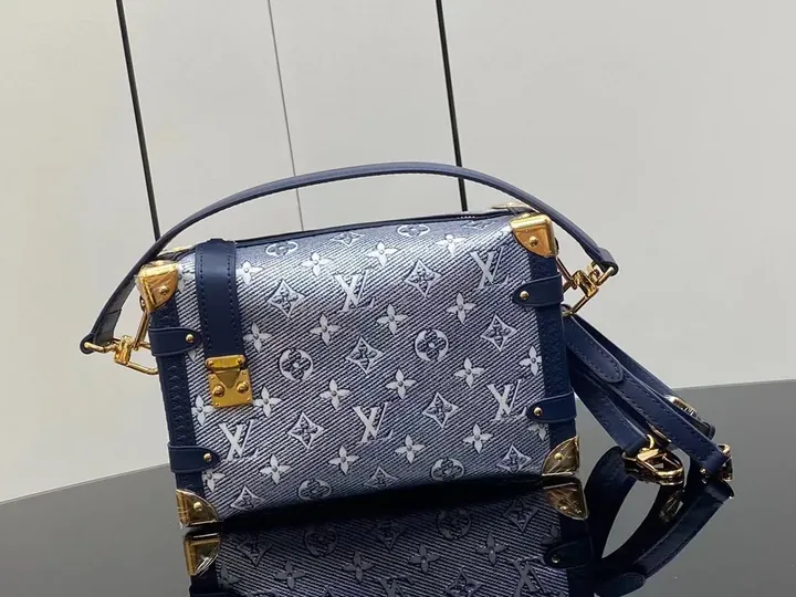 View 1 of Chic Navy Monogram Satchel â€” Everyday Luxury Bag