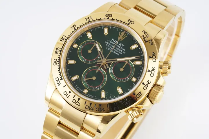 View 1 of Clean Factory KING Rolex Daytona 4130 Gold Green