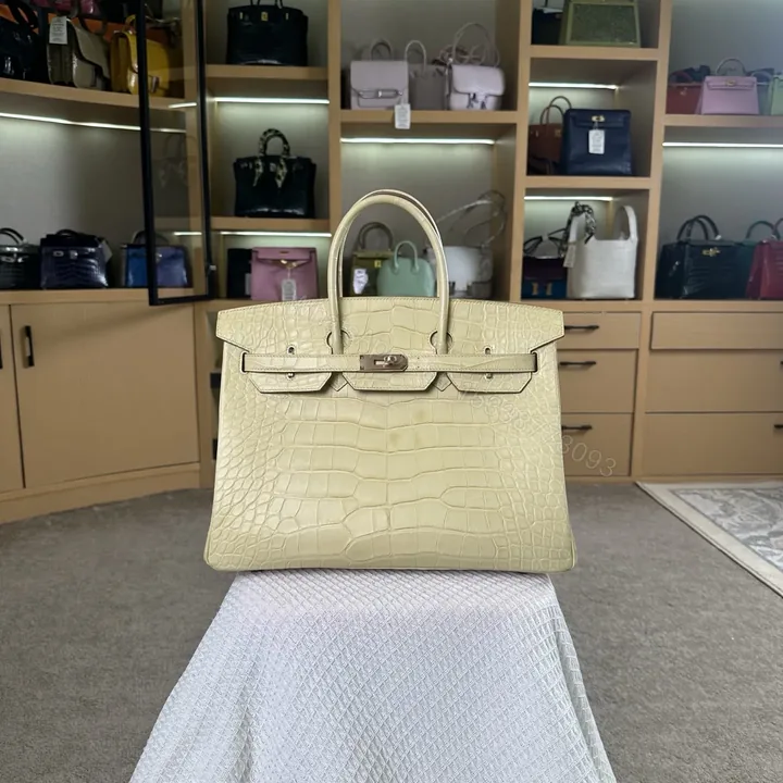 View 1 of Hermes Birkin 35cm Crocodile Leather Gold Hardware